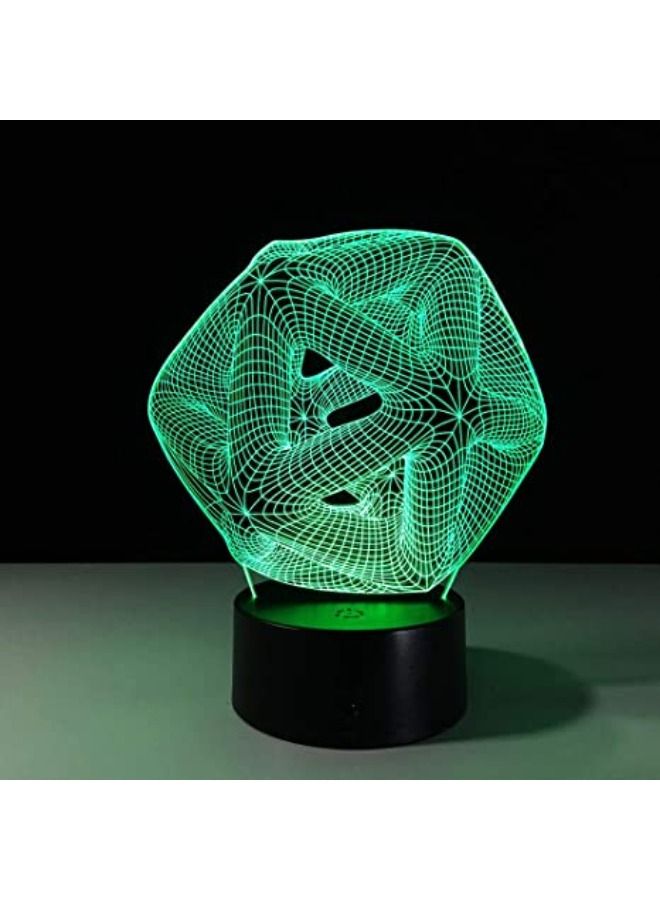 Dream Zone Pentagon 3D Night Light Vision Effect Led Nightstand Lights Nursery Babe Sleeping Lamp Remote Control & 16 Colors Birthday Xmas Festival Deco Gifts for Boys Kids Teens Boyfriend - Image 3