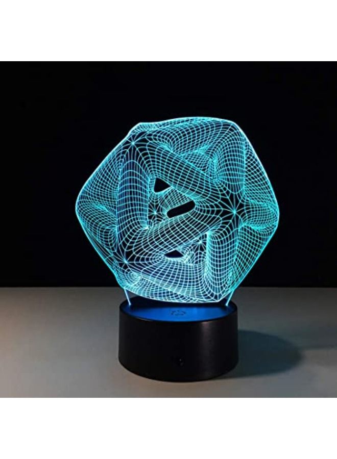 Dream Zone Pentagon 3D Night Light Vision Effect Led Nightstand Lights Nursery Babe Sleeping Lamp Remote Control & 16 Colors Birthday Xmas Festival Deco Gifts for Boys Kids Teens Boyfriend - Image 5