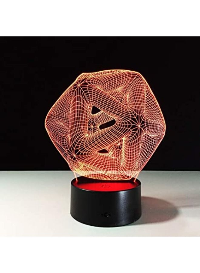 Dream Zone Pentagon 3D Night Light Vision Effect Led Nightstand Lights Nursery Babe Sleeping Lamp Remote Control & 16 Colors Birthday Xmas Festival Deco Gifts for Boys Kids Teens Boyfriend - Image 2