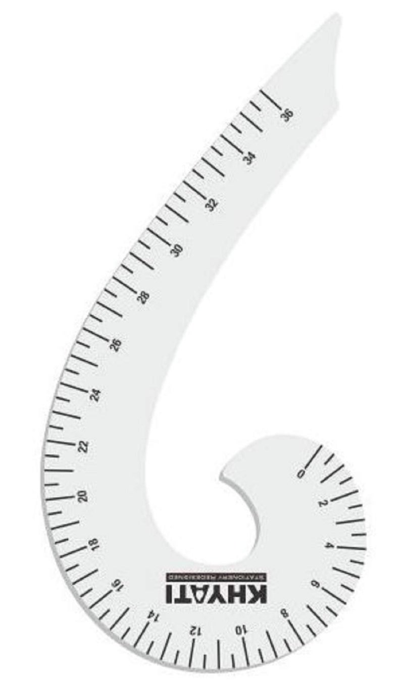 Khyati Tailoring Scales Designing French Curves- Set of 4: 1 of French Curve 6 Pieces Shape with Marking (36 cm) and 3 Pieces of Accurate (Without Marking)- Sewing Kit Ruler - Image 2