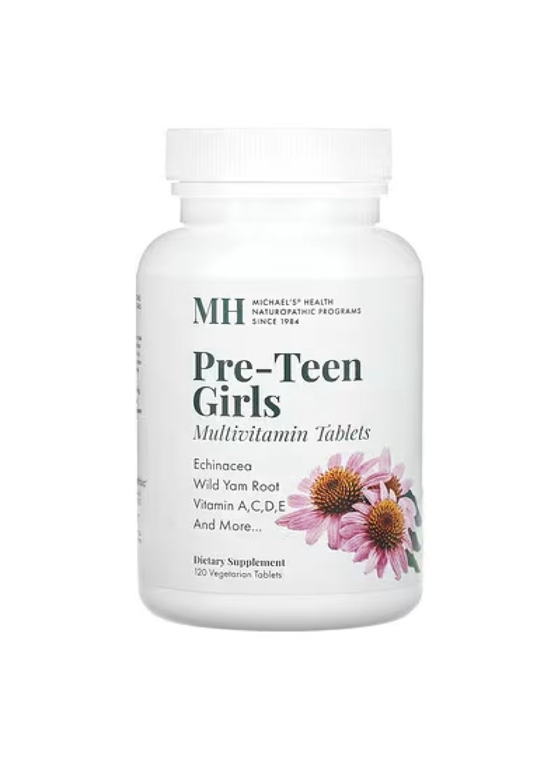 Michael's Naturopathic Health, Pre-Teen Girls, Multivitamin , 120 Vegetarian Tablets