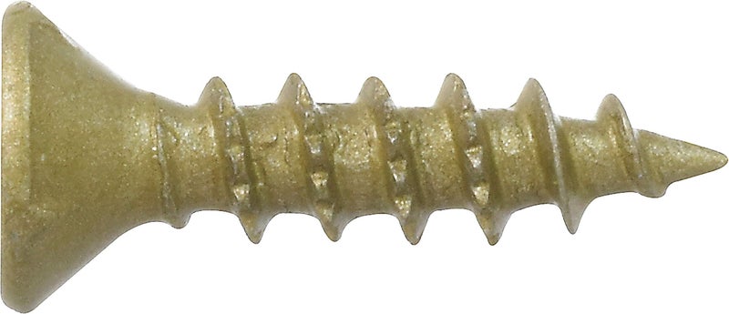 Power Pro Premium One Multi-Material Flat Head Screws, Epoxy Coated Steel, Fasten in Wood, Metal, Concrete, Drywall and Plastic, Bronze, #6 x 5/8 inch, Box of 50 Screws - Image 2