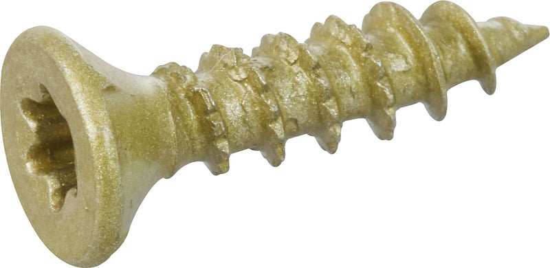 Power Pro Premium One Multi-Material Flat Head Screws, Epoxy Coated Steel, Fasten in Wood, Metal, Concrete, Drywall and Plastic, Bronze, #6 x 5/8 inch, Box of 50 Screws - Image 1