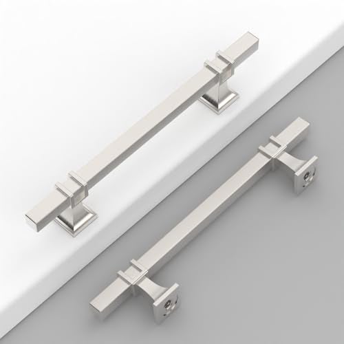 Coinkoly 10 Pack 5128mm Brushed Nickel Cabinet Pulls Kitchen Satin Nickel Cabinet Handles Drawer Pulls Cupboard Hardware for Cabinets - Image 1