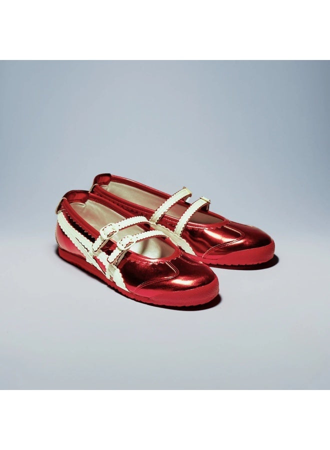 Mexico 66 TGRS Women’s Ballet Flats - Red | Comfortable & Stylish Casual Mary Jane Shoes
