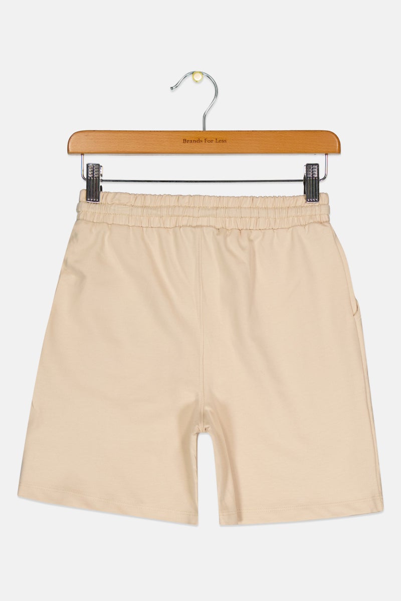 Naruto Kids Boy Drawstring Graphic Print Basic Shorts, Beige - Image 3