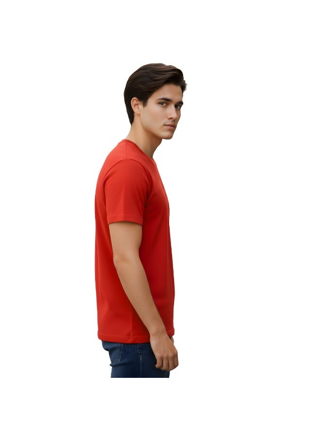 Happy New Year Abu Dhabi Themed Adult Men's T-Shirt-Celebrate In Stunning Abu Dhabi Round Neck Short Sleeve Cotton T-Shirt-Perfect For New Year Party - Image 5