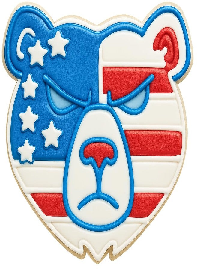 Mighty Gadget Angry Bear Cookie Cutter & Stamp - 4x3.73", Fierce Bear Face Baking Tool (Random Color) - Image 5