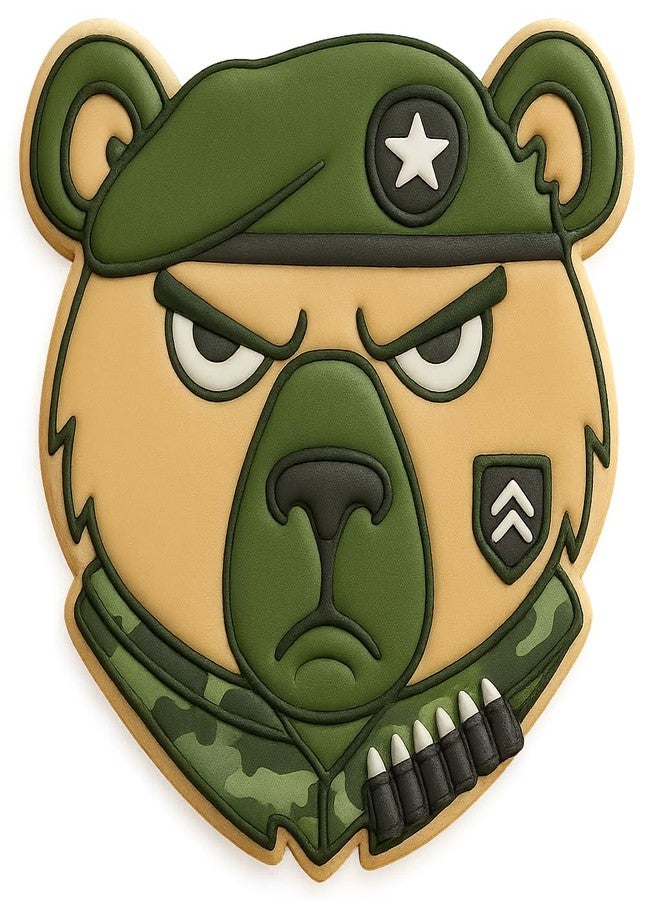 Mighty Gadget Angry Bear Cookie Cutter & Stamp - 4x3.73", Fierce Bear Face Baking Tool (Random Color) - Image 4