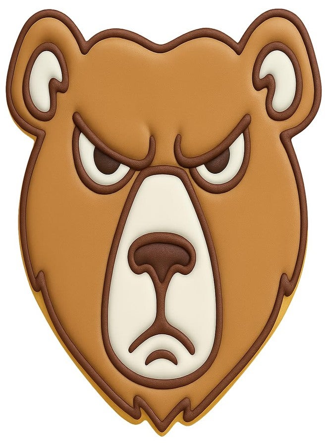 Mighty Gadget Angry Bear Cookie Cutter & Stamp - 4x3.73", Fierce Bear Face Baking Tool (Random Color) - Image 3