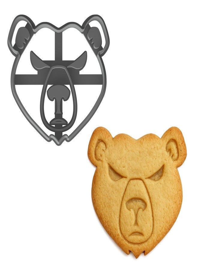 Mighty Gadget Angry Bear Cookie Cutter & Stamp - 4x3.73", Fierce Bear Face Baking Tool (Random Color) - Image 2
