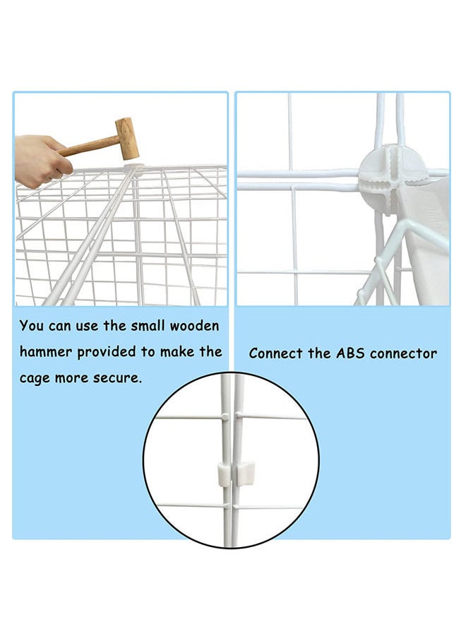 Neostyle Cat Cage Indoor,Detachable Metal DIY Pet Playpen,Portable Collapsible Pet Cat Cage Enclosure for Small and Medium Pets(75 * 75 * 73cm,white)  - Image 3