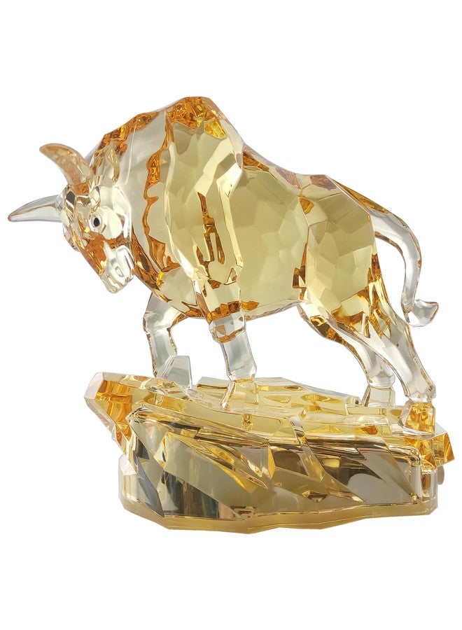 DARMOMOON Acrylic Bull Statue - Wall Street Bull Sculpture for Home or Office Decor - 8.5'' Long - Image 5
