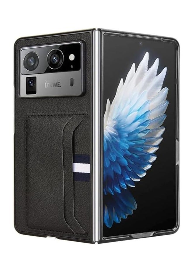 Compatible with Tecno Phantom V Fold 2 5G Case, Premium PU Leather Ultra Slim Shockproof Back Bumper Phone Case Cover with Card Slot for Tecno Phantom V Fold 2 Phone Case  - Image 1