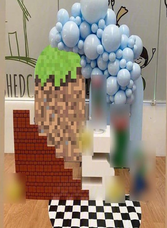 FiVan Arched Backdrop 3x6.5ft Mosaic Arch Wall Covers Stretchy Photography Background for Game Party Decorations Baby Birthday Banner Parties Props - Image 3