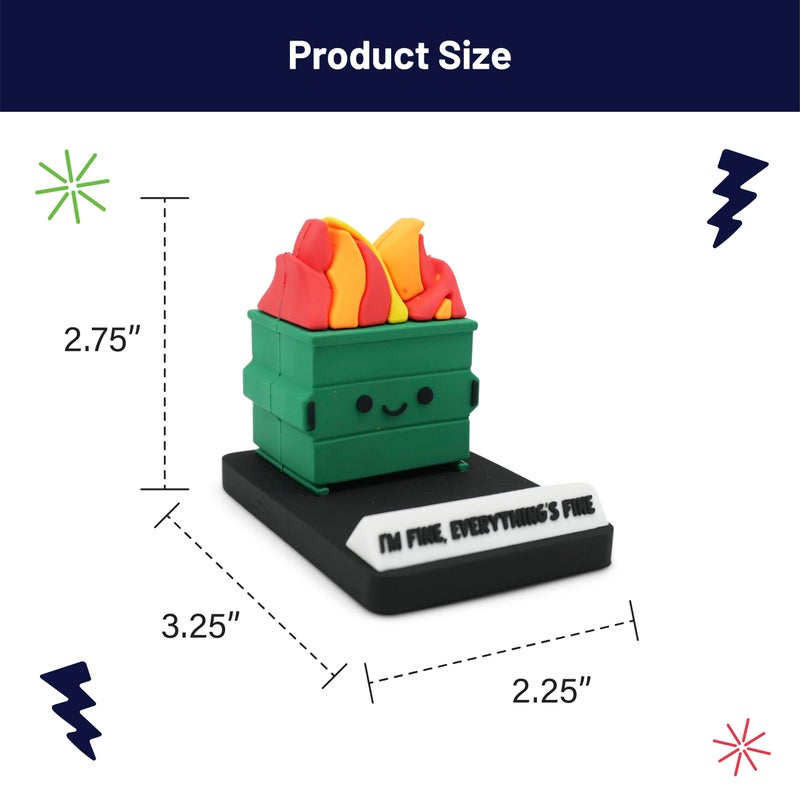 GOOFBALLS Funny Phone Stands â€“ Hilarious and Unique Smartphone Holders for Desk or Nightstand for Friends, Coworkers & Tech Lovers - Dumpster - Image 2