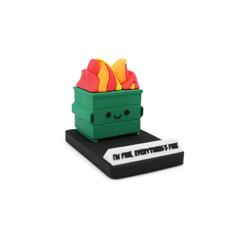 GOOFBALLS Funny Phone Stands â€“ Hilarious and Unique Smartphone Holders for Desk or Nightstand for Friends, Coworkers & Tech Lovers - Dumpster - Image 4