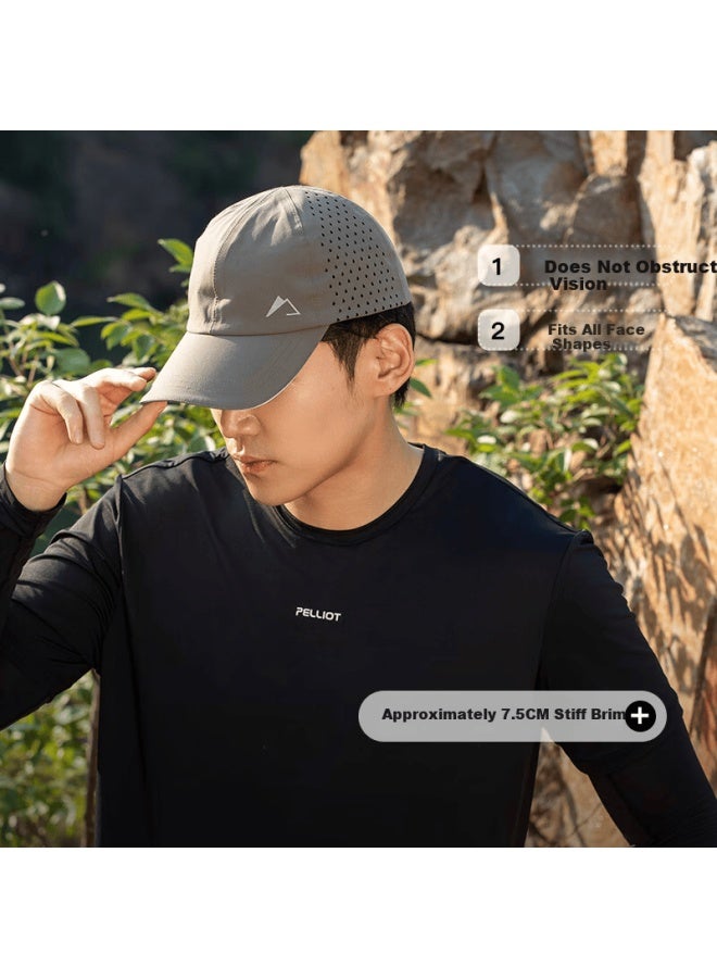 Fancet Men's Summer Outdoor Waterproof Quick-dry Baseball Cap Laser Perforated Mesh Breathable Sun Protection Visor Hat - Image 2