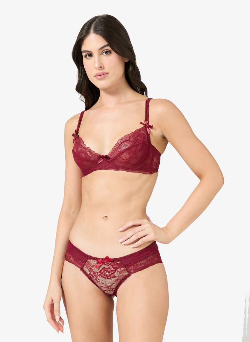 Ginger 2 PC Lace Lingerie Set - Image 5