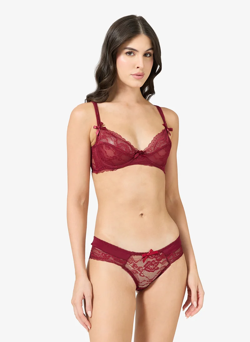 Ginger 2 PC Lace Lingerie Set