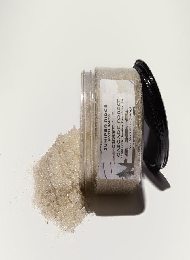 Juniper Ridge Bath Salts - Natural Aromatic Soaking Salt Blend with Steam-Distilled Essential Oils & Botanicals - 12oz Glass Jar (Cascade Forest) - Image 3