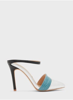 Croc Effect Slip On Pointed Pump