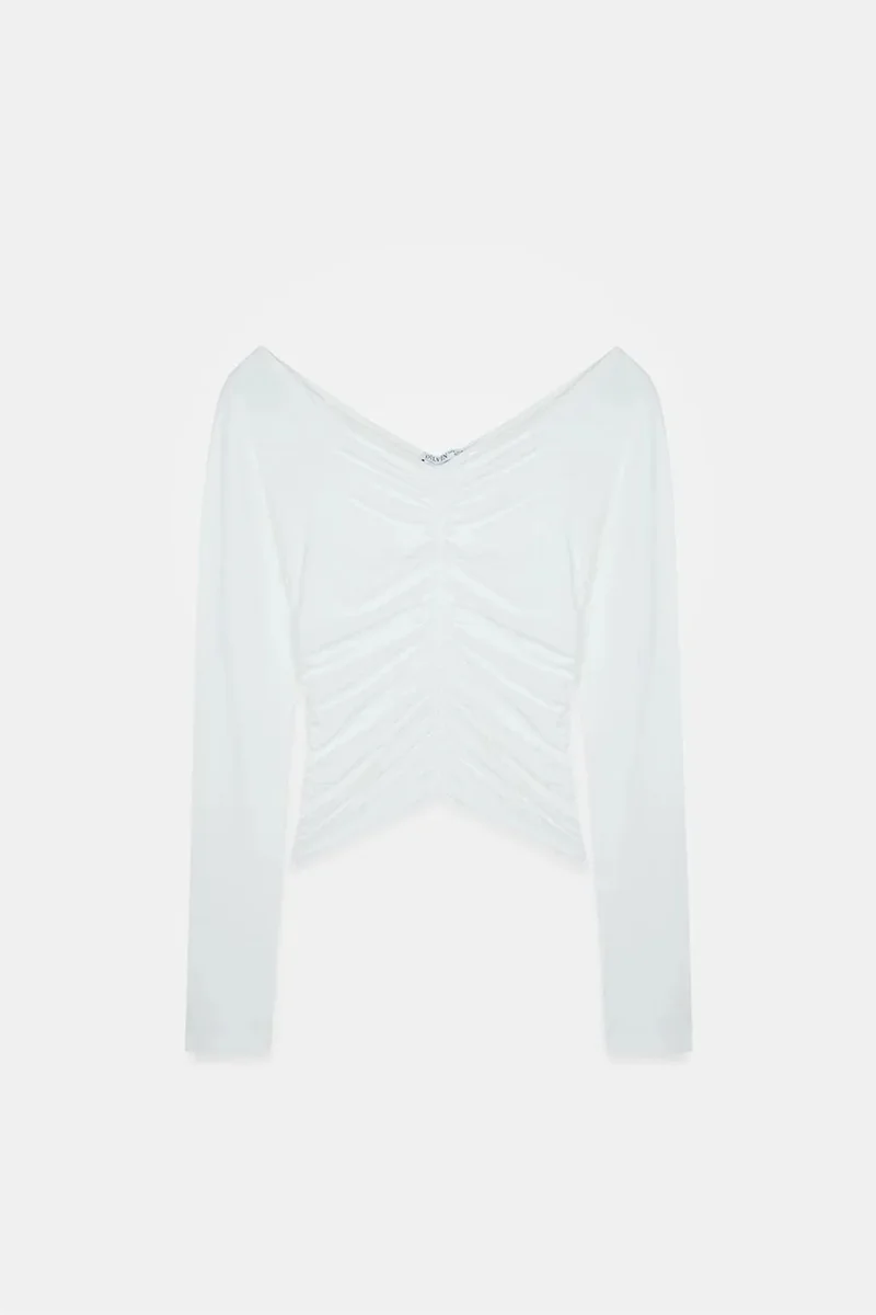 Dilvin White DILVIN Off-Shoulder Crop Top Blouse for Women | Best Price UAE