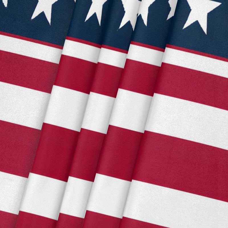 Modern American Flag Square Fitted Tablecloth Waterproof Elastic Card Table Cover Stretch Wipeable Polyester Square Table Protector for Dining Kitchen Home Outdoor Picnic Decor,34x34inch - Image 2