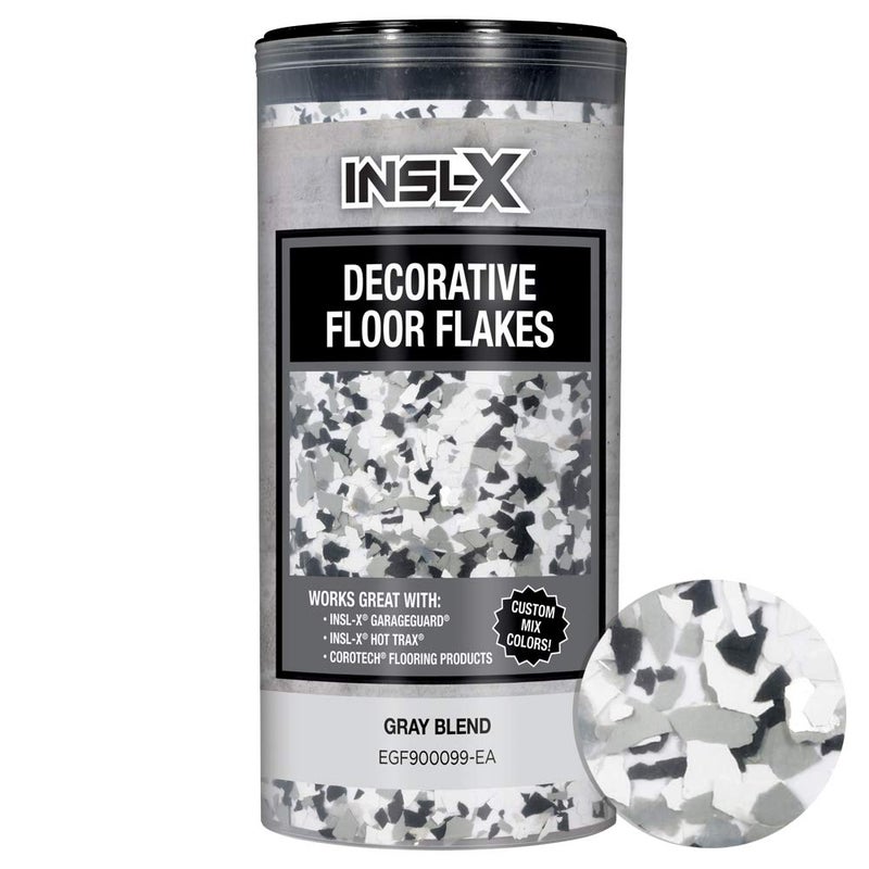 INSL-X PRODUCTS EGF900099-EA Combo Decorative Floor Flakes  12 oz  Gray - Image 1
