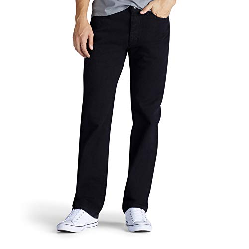 Lee Men's Relaxed Fit Straight Leg Jean, Double Black, 32W x 32L - Image 5