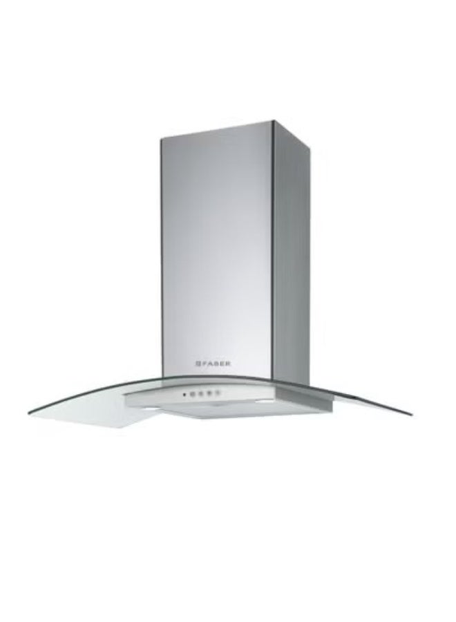 فابر Kitchen Cooker Hood, 90 cm T-Shape Curved Wall-Mount,  420  m³/h Suction Power, 3-Speed, LED Lighting, Stainless Steel/Glass, RAY SRM LED X/V NS A90 ( Made in Italy ) Wall Fixed 115 W 325.0617.051 stainless steel/glass - Image 3