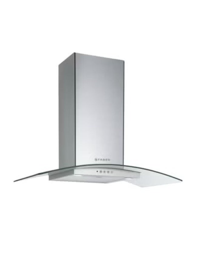 فابر Kitchen Cooker Hood, 90 cm T-Shape Curved Wall-Mount,  420  m³/h Suction Power, 3-Speed, LED Lighting, Stainless Steel/Glass, RAY SRM LED X/V NS A90 ( Made in Italy ) Wall Fixed 115 W 325.0617.051 stainless steel/glass - Image 2