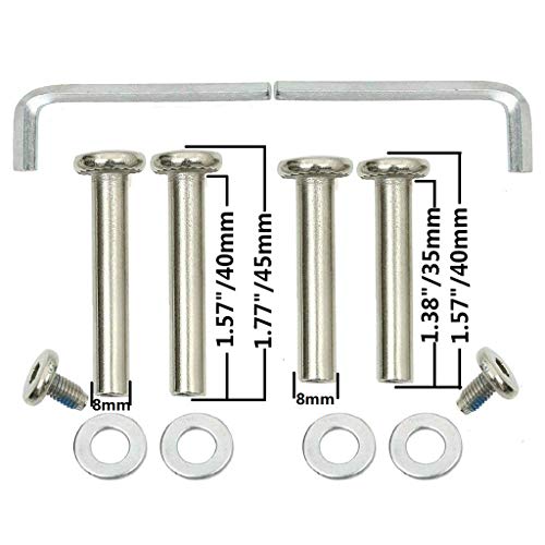 Oro 1 Pair Luggage Wheels Replacement 70x22mm(2.76"x0.87") with 8mm(0.31") Bearings 40mm(1.57") Axles Wrenchs Repair Set for Suitcase - Image 5