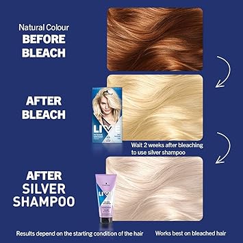 Live Schwarzkopf LIVE Silver Shampoo for Icy Blondes 200ml Hair Toner Purple Shampoo for Neutralising Brassiness Blonde Toner Eliminates Yellow Tones for Cool Blonde Shades - Image 5