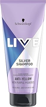 Live Schwarzkopf LIVE Silver Shampoo for Icy Blondes 200ml Hair Toner Purple Shampoo for Neutralising Brassiness Blonde Toner Eliminates Yellow Tones for Cool Blonde Shades - Image 1
