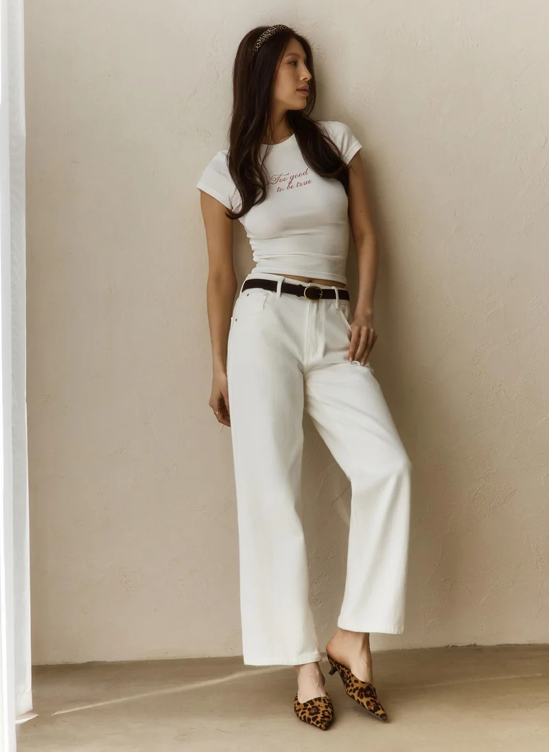 Lichi  Monochrome straight jeans for Women | Best Price UAE