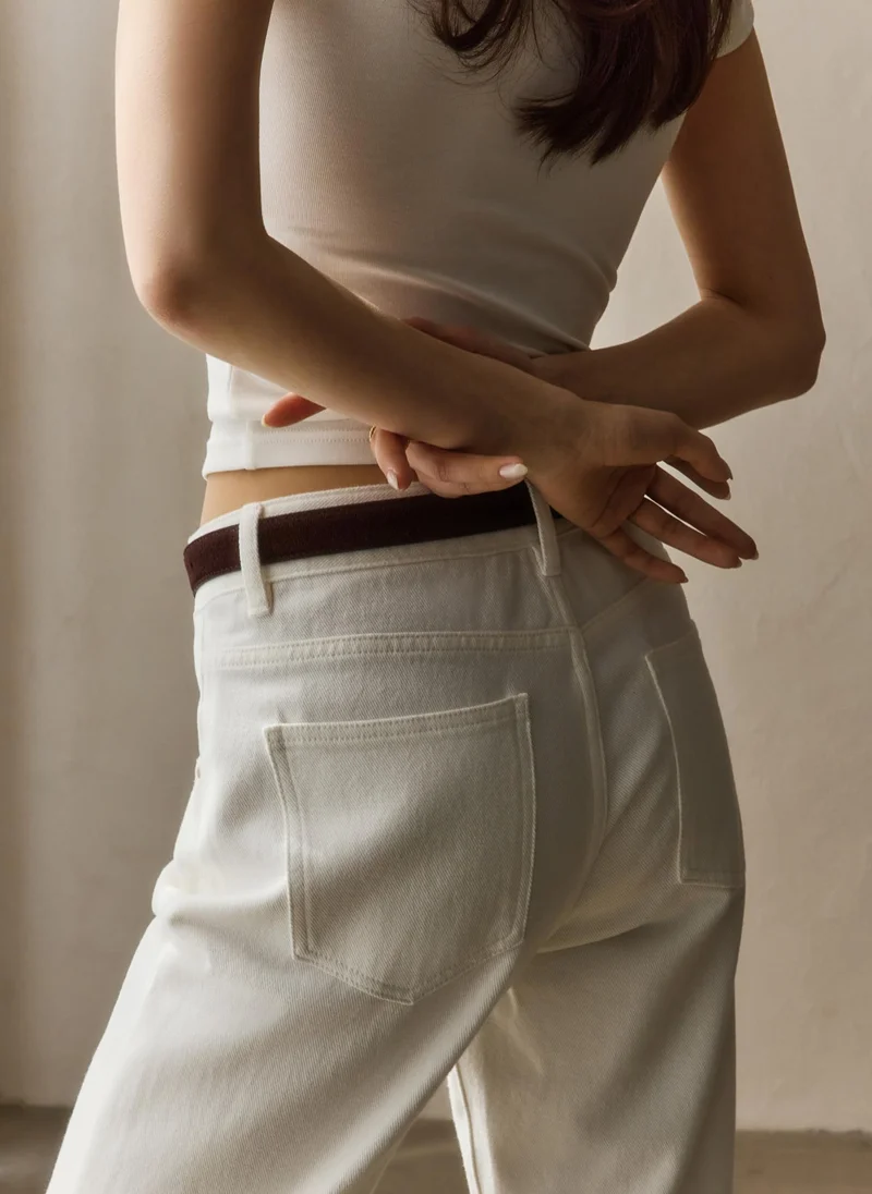 Lichi  Monochrome straight jeans for Women | Best Price UAE