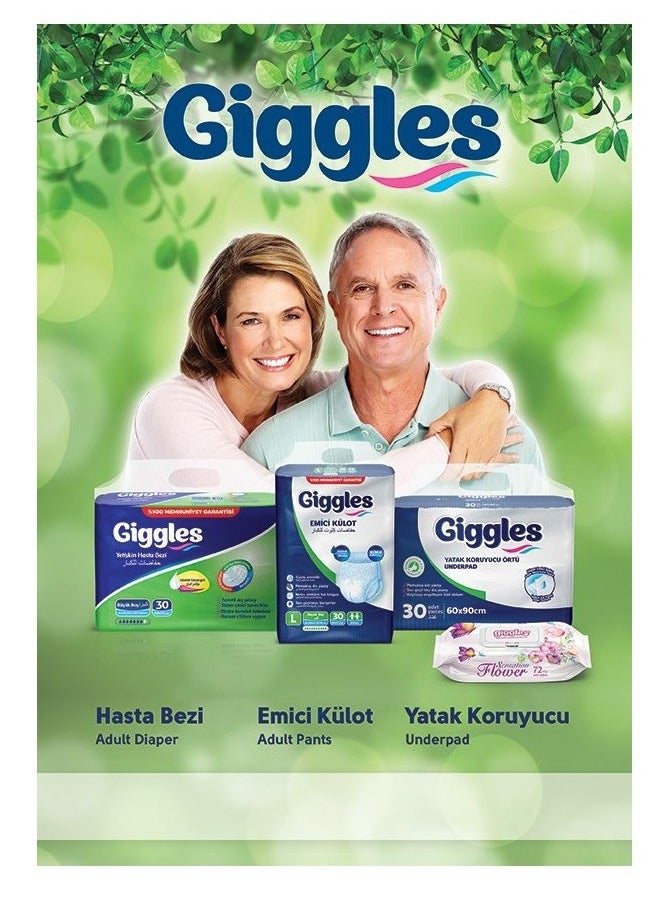 giggles 2 Pack Of Adult Pants Culotte Turkish Made with Wetness Indicator and Odor Control XL Size- 30 Pieces  - Image 5