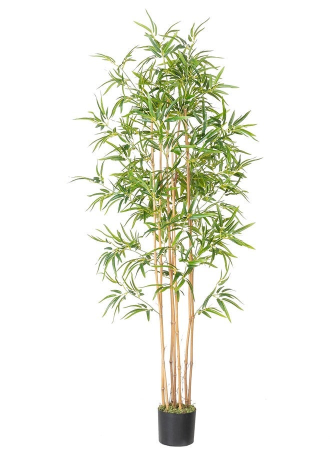 ARTIFICIAL BAMBOO TREE  FAUX BAMBOO PLANT WITH REAL TOUCH TECHNOLOGY, 7 TRUNKS, IDEAL FOR HOME OFFICE INDOOR DECORATION, EID DECORATION, EID MUBARAK DECOR, RAMADAN & EID HOME DECOR