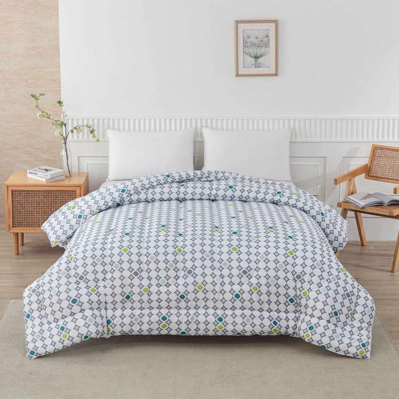 Pan Home لحاف ستيف المفرد - رمادي ومتعدد الألوان