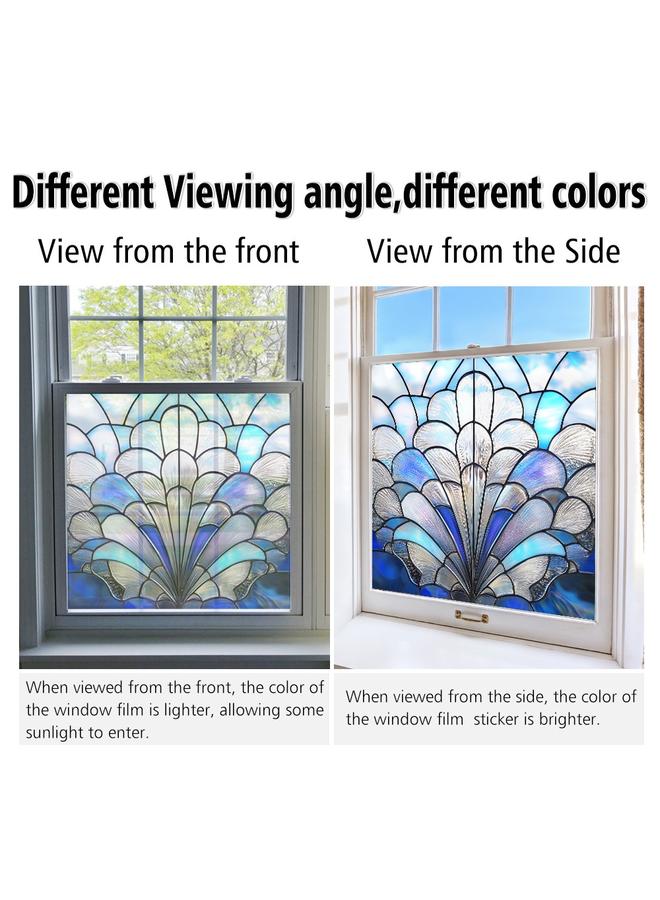 الأزرق جي دبليو BL301 -330 ملصق زجاج إلكتروستاتيكي مربع ملون عبر الحدود زجاج نافذة ملون ديكور منزلي - Image 1