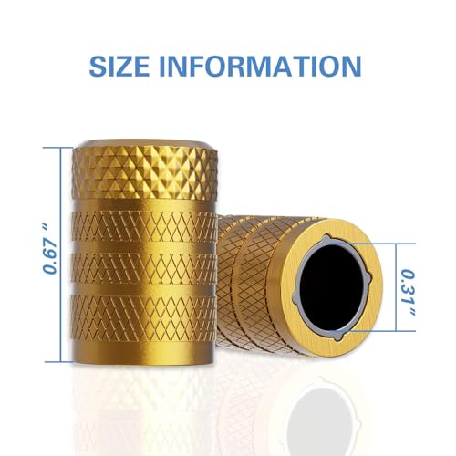 CKAuto Tire Valve Stem Caps, Yellow, 10 pcs/Pack, Anodized Aluminum Tire Cap Set, Corrosion Resistant, Universal Stem Covers for Cars Trucks Motorcycles SUVs and Bikes - Image 4