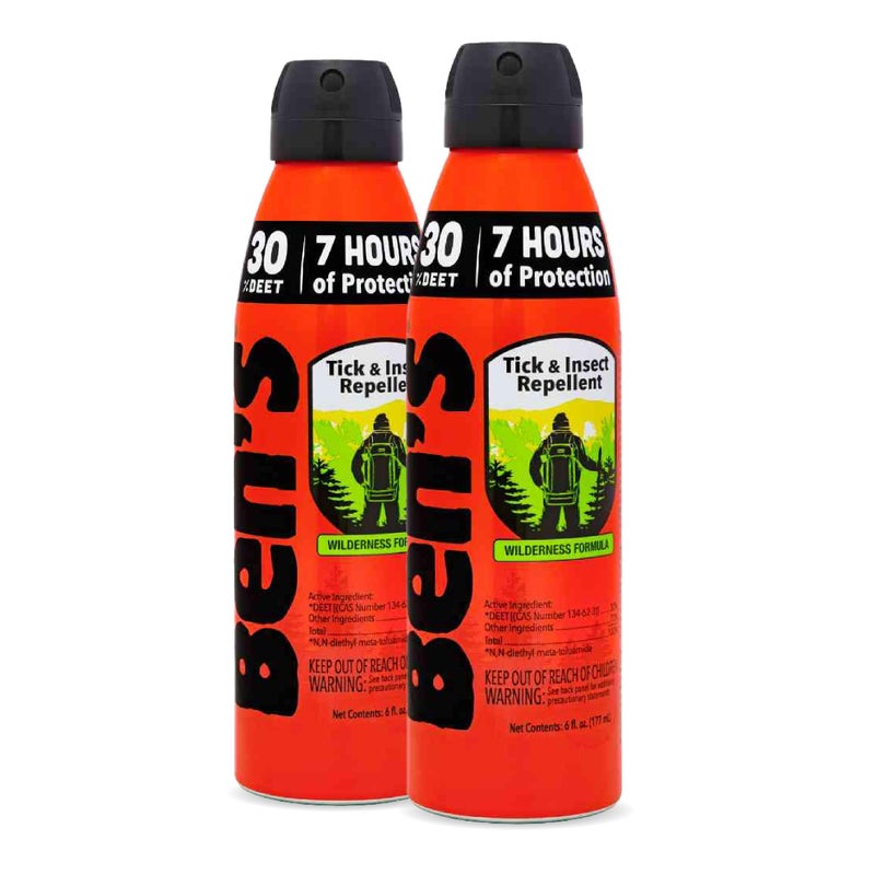 Ben's Ben's Tick & Insect Repellent Eco Spray - Bug Spray with 30% DEET for Mosquitoes, Ticks & More - Up to 7 Hours of Protection - Fragrance-Free - 6 oz (2 Pack) - Image 1