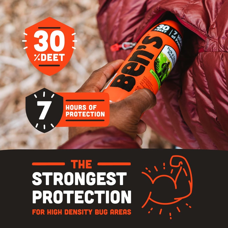 Ben's Ben's Tick & Insect Repellent Eco Spray - Bug Spray with 30% DEET for Mosquitoes, Ticks & More - Up to 7 Hours of Protection - Fragrance-Free - 6 oz (2 Pack) - Image 3