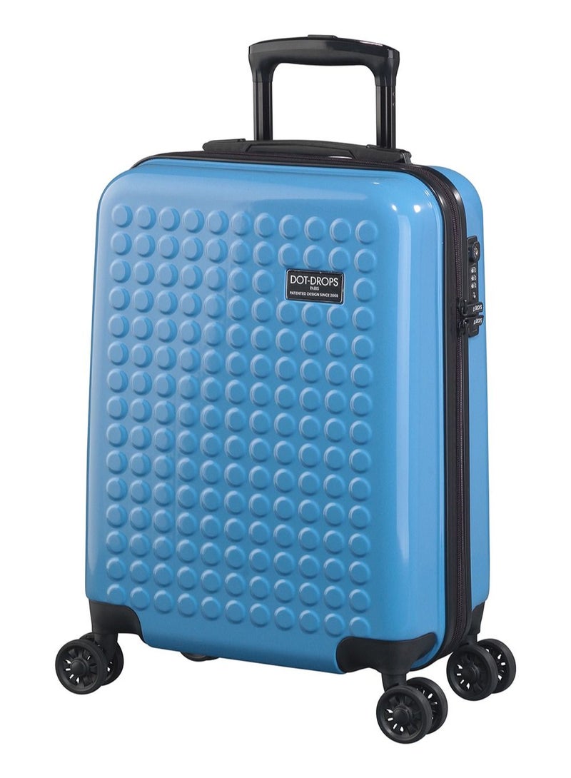 DOT-DROPS Chapter 2 PC Hardside Suitcase Trolley Carry-on Luggage 55 cm Cabin Blue - Image 1