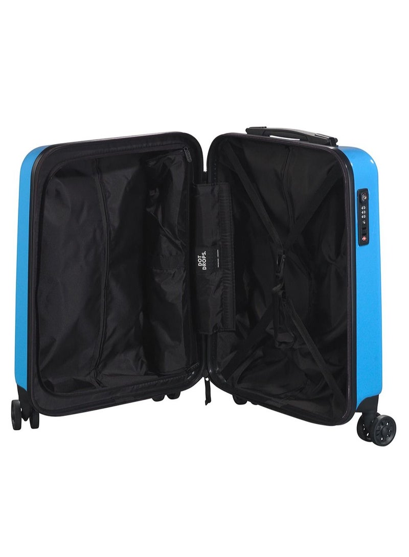 DOT-DROPS Chapter 2 PC Hardside Suitcase Trolley Carry-on Luggage 55 cm Cabin Blue - Image 5