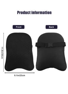 HomarKet Car Seat Headrest Neck Pillow Ergonomic Car Neck Pillow Durable Neck Pillow 100% Pure Memory Foam Car Neck Support Relieve Neck Pain Adjustable Neck Pillow Black  - Image 2
