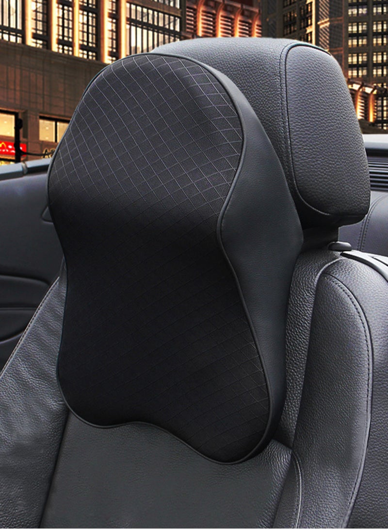 HomarKet Car Seat Headrest Neck Pillow Ergonomic Car Neck Pillow Durable Neck Pillow 100% Pure Memory Foam Car Neck Support Relieve Neck Pain Adjustable Neck Pillow Black - Image 5
