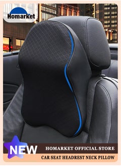 HomarKet Car Seat Headrest Neck Pillow Ergonomic Car Neck Pillow Durable Neck Pillow 100% Pure Memory Foam Car Neck Support Relieve Neck Pain Adjustable Neck Pillow Black  - Image 1