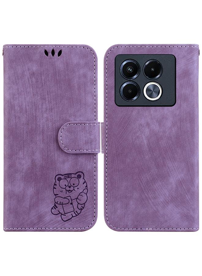 زبون جراب لهاتف Infinix Note 40 5G جراب هاتف من الجلد المنقوش بنقشة النمر الصغير - Image 1